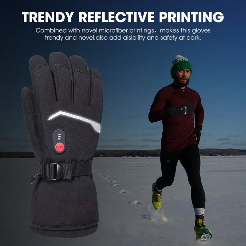 Load image into Gallery viewer, Snow Deer Gloves for Men Women, Rechargeable Electric Heated Gloves ,Heated Skiing Gloves and Snowboarding Gloves