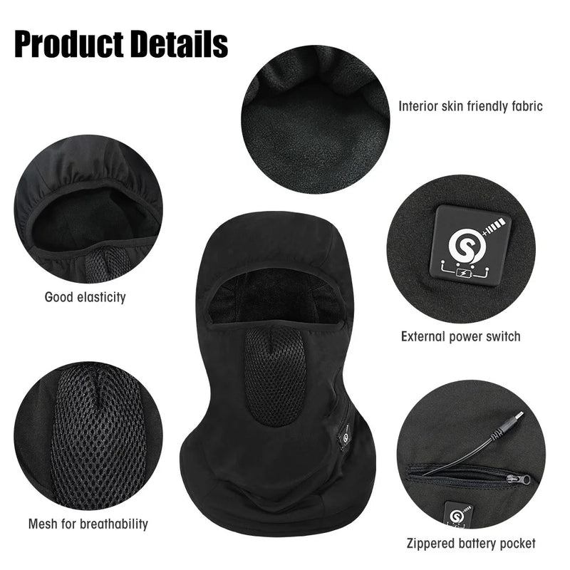 Load image into Gallery viewer, Snow Deer Riding Heating Face Mask Men Women Winter Thermal Windproof Rechargeable Battery Motorcycle Outdoor Sports Heated Mask Head Cover Scarf