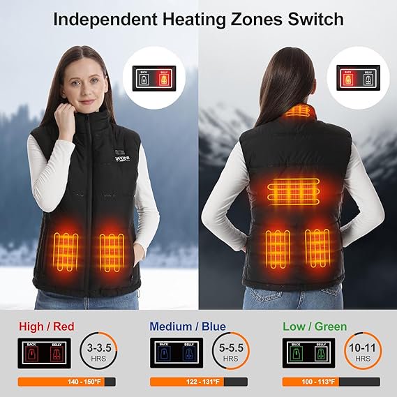 Load image into Gallery viewer, SNOW DEER Heated Vest for Women, Heated Jacket Clothing with Battery Pack Included Electric Heating for Hunting Fishing