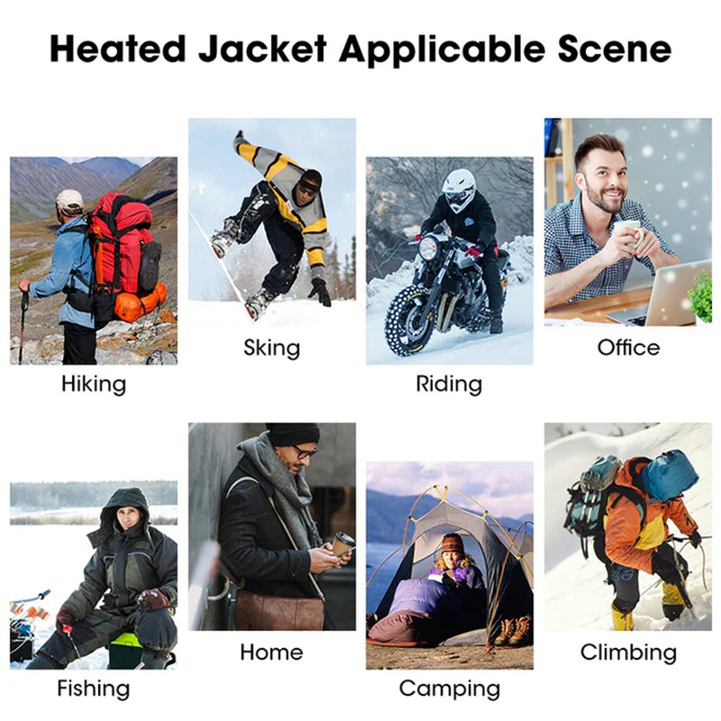 Load image into Gallery viewer, SNOW DEER Heated Ski Jacket – Lightweight, Slim Fit, 3 Heating Zones, Fast Warm-Up, 7.4V 5200mAh Battery