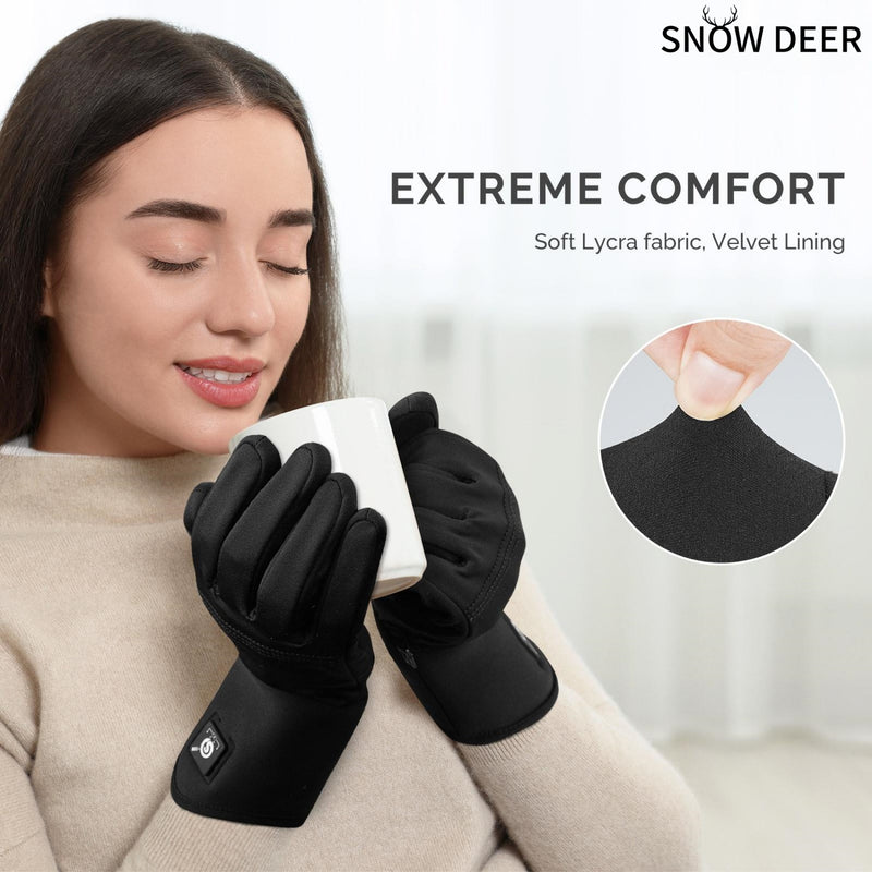 Load image into Gallery viewer, Snow Deer Heated Glove Liners for Men Women,Rechargeable Electric Battery Heating Riding Ski Snowboarding Hiking Cycling Hunting Thin Gloves Hand Warmer Arthritis&Raynaud's