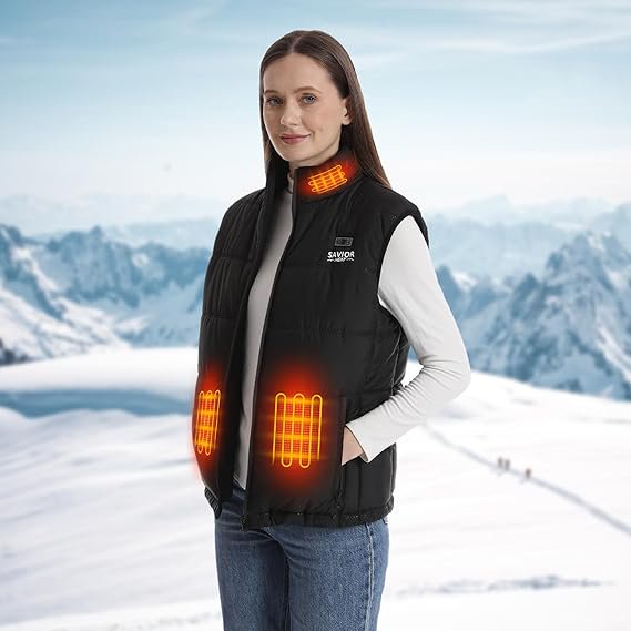 Load image into Gallery viewer, SNOW DEER Heated Vest for Women, Heated Jacket Clothing with Battery Pack Included Electric Heating for Hunting Fishing