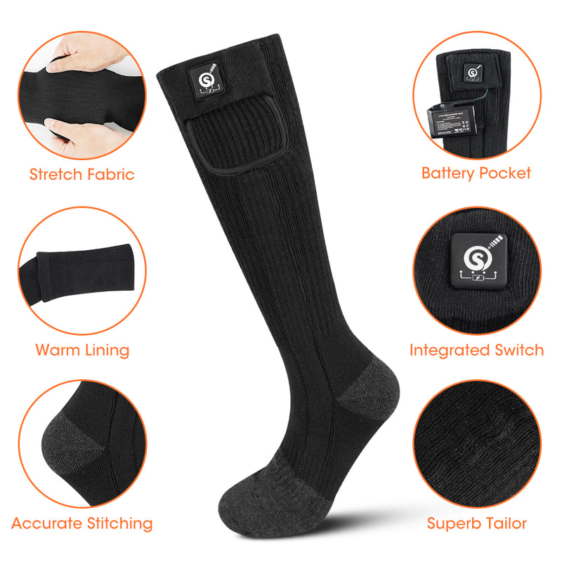 Load image into Gallery viewer, SNOW DEER Heated Socks,Men Women Electric Battery Socks Foot Warmer