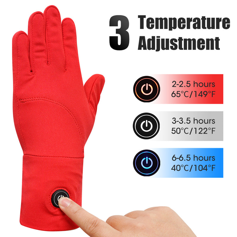 Load image into Gallery viewer, Snow deer Unisex Heated Glove Liners Rechargeable Battery Electric Heated Gloves Winter Warm Glove Liners for Arthritis Raynaud Thin Gloves Riding Ski Snowboarding Hiking Cycling Hand Warmers