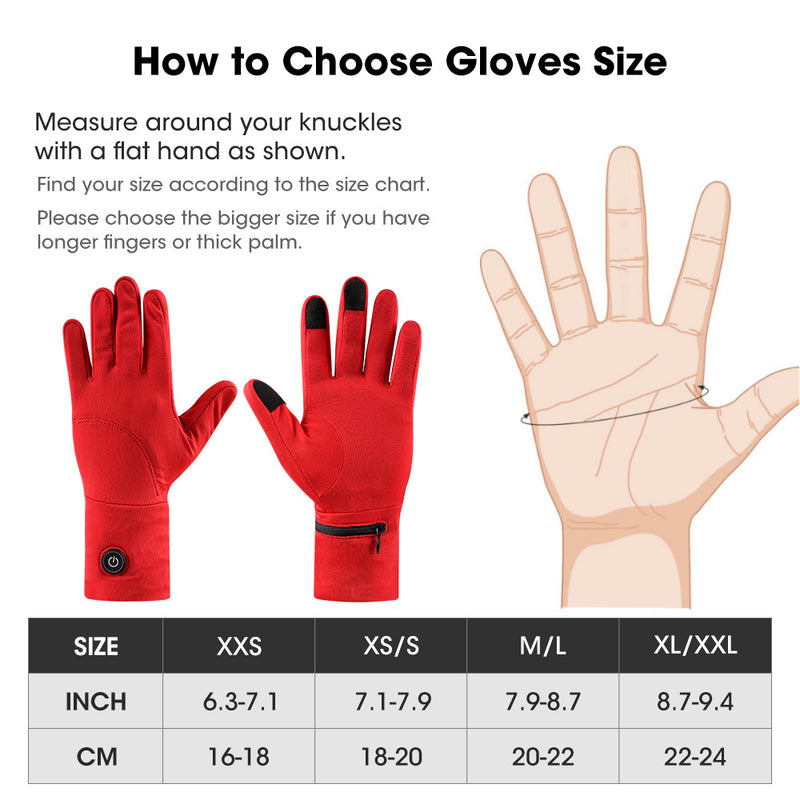 Load image into Gallery viewer, Snow deer Unisex Heated Glove Liners Rechargeable Battery Electric Heated Gloves Winter Warm Glove Liners for Arthritis Raynaud Thin Gloves Riding Ski Snowboarding Hiking Cycling Hand Warmers