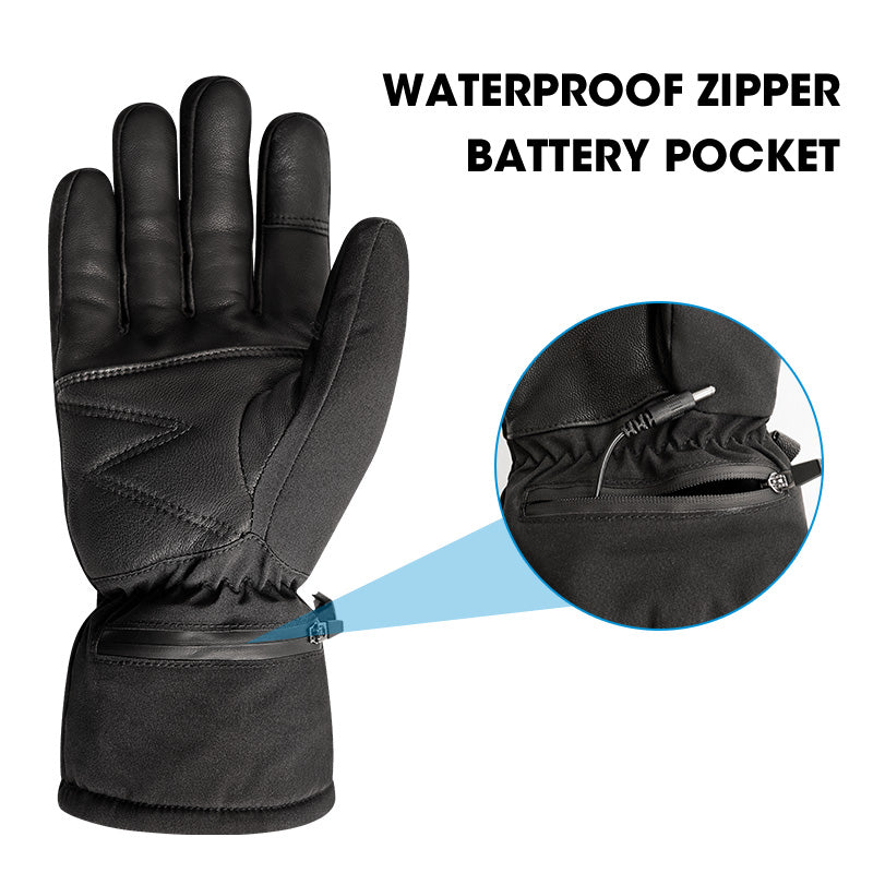 Load image into Gallery viewer, SNOE DEER Electric Heated Gloves for Men Women, 7.4V 2200mAH Rechargeable Battery Heated Work Glove, Touchscreen Winter Hand Warmer Gloves for Motorcycle Skiing Riding Arthritis & Raynaud's