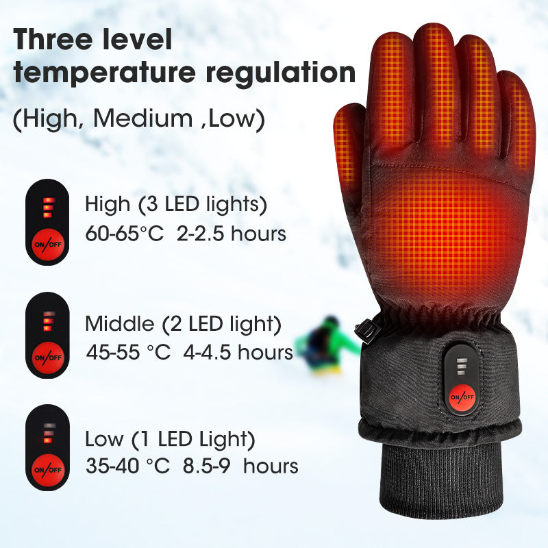 Load image into Gallery viewer, SNOE DEER Electric Heated Gloves for Men Women, 7.4V 2200mAH Rechargeable Battery Heated Work Glove, Touchscreen Winter Hand Warmer Gloves for Motorcycle Skiing Riding Arthritis & Raynaud's