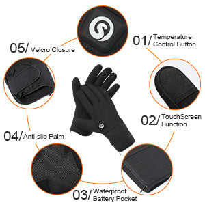 Load image into Gallery viewer, Snow Deer Heated Glove for Men Women, Rechargeable Battery Electric Savior Heated Gloves, Winter Warm Glove for Arthritis Raynaud, Gloves Riding Ski Snowboarding Hiking Cycling Hand Warmers