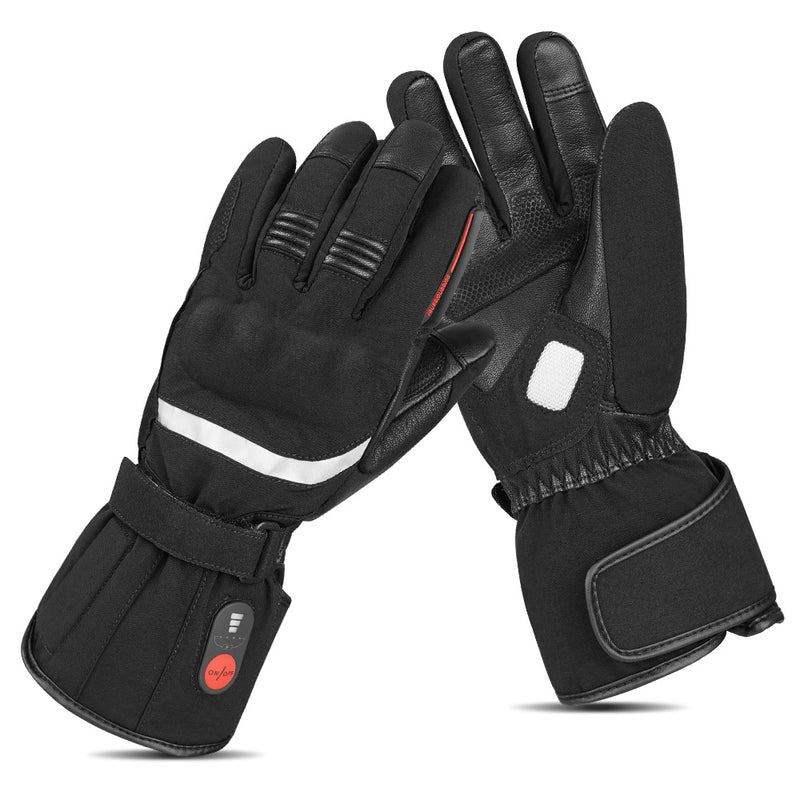 Load image into Gallery viewer, SNOW DEER Heated Gloves for Men Women, Temperature Display Heated Motorcycle Gloves, 2200mAh Rechargeable Battery Winter Gloves for Skiing Motorcycle Cycling Fishing Hunting