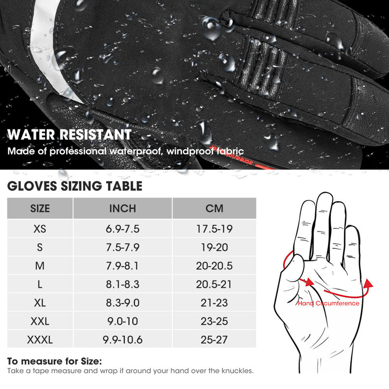 Load image into Gallery viewer, SNOW DEER Heated Gloves for Men Women, Temperature Display Heated Motorcycle Gloves, 2200mAh Rechargeable Battery Winter Gloves for Skiing Motorcycle Cycling Fishing Hunting