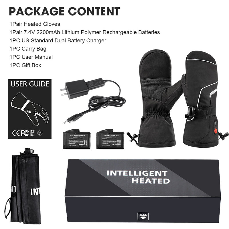 Load image into Gallery viewer, SNOW DEER Upgraded Heated Gloves for Men & Women - Rechargeable Electric Mittens with Battery Display, Waterproof for Skiing, Hiking & Winter Work