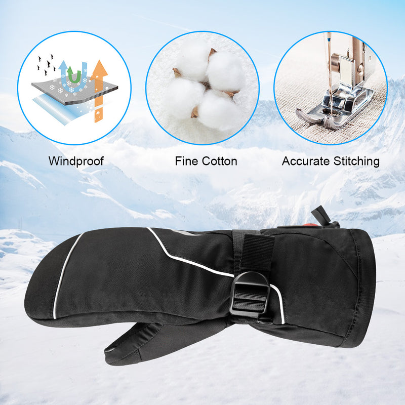 Load image into Gallery viewer, SNOW DEER Upgraded Heated Gloves for Men & Women - Rechargeable Electric Mittens with Battery Display, Waterproof for Skiing, Hiking & Winter Work