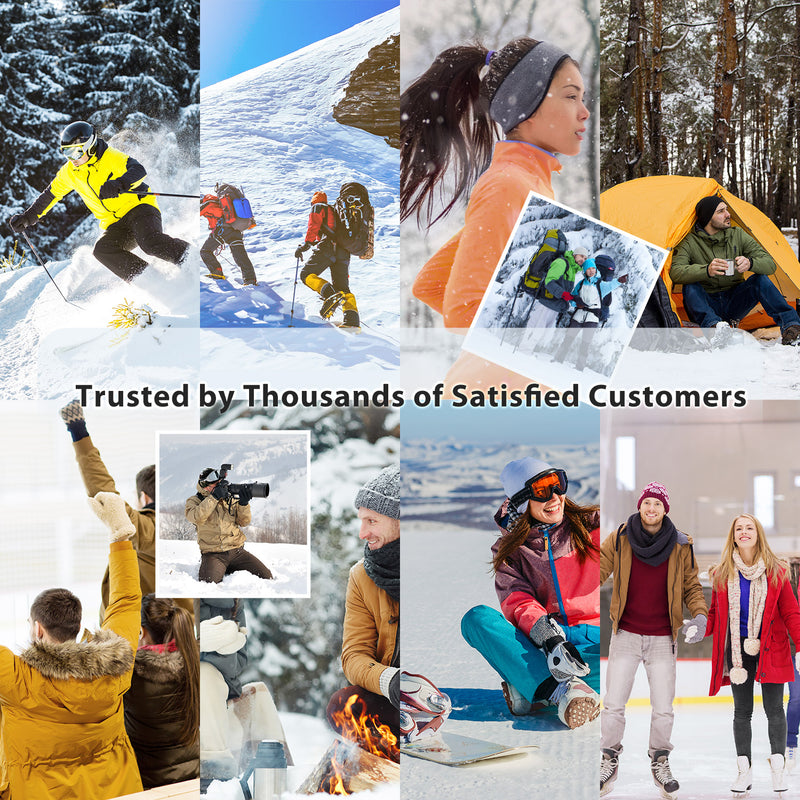 Load image into Gallery viewer, SNOW DEER Heated Gloves for Men Women with 10 Hours Warm Electric Heated Ski Gloves Waterproof Rechargeable Winter Gloves Thinsulate Touchscreen Outdoor Cold Weather Gloves