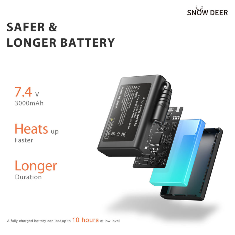 Load image into Gallery viewer, SNOW DEER Heated Gloves for Men Women with 10 Hours Warm Electric Heated Ski Gloves Waterproof Rechargeable Winter Gloves Thinsulate Touchscreen Outdoor Cold Weather Gloves