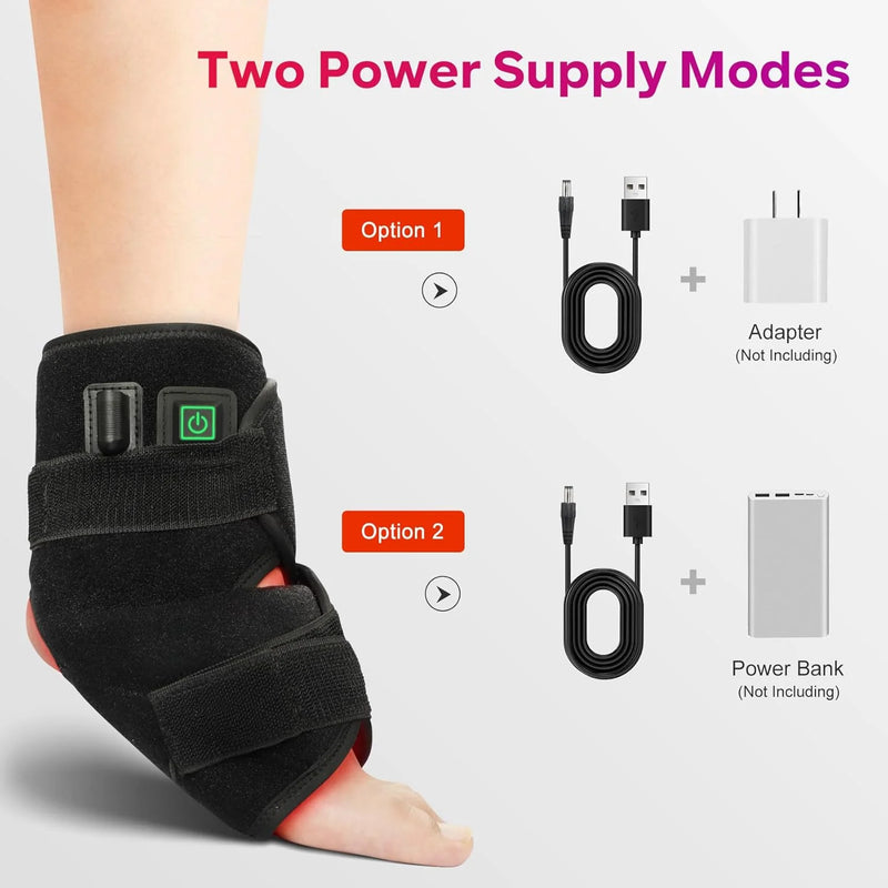 Load image into Gallery viewer, SNOW DEER Red Light Wellness Foot Wrap, 660nm&850nm Near Infrared Light Foot Wrap for Comfort, Rechargeable Red Light Foot Care Pad