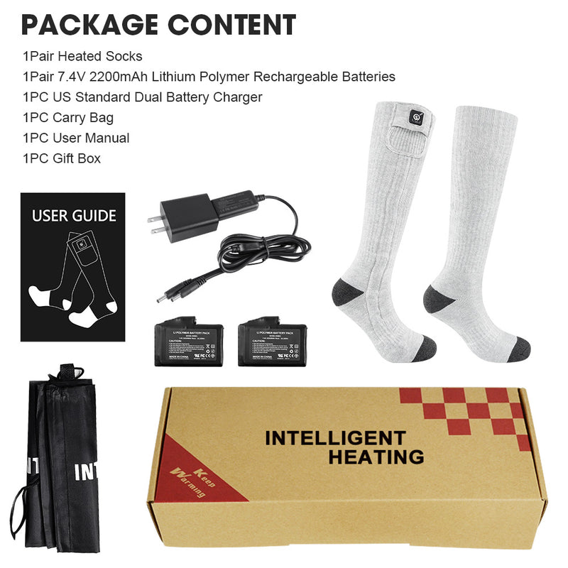 Load image into Gallery viewer, SNOW DEER Upgraded Heated Socks for Skiing, Hiking and Camping - Stay Warm and Comfortable in Cold Weather - Christmas Gift Idea
