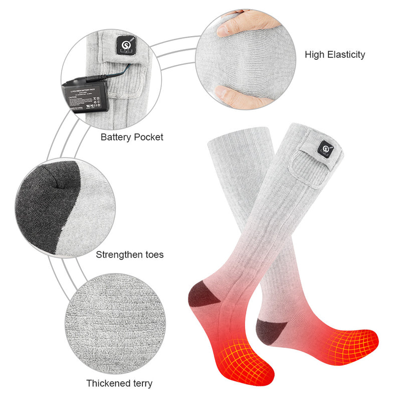 Load image into Gallery viewer, SNOW DEER Upgraded Heated Socks for Skiing, Hiking and Camping - Stay Warm and Comfortable in Cold Weather - Christmas Gift Idea