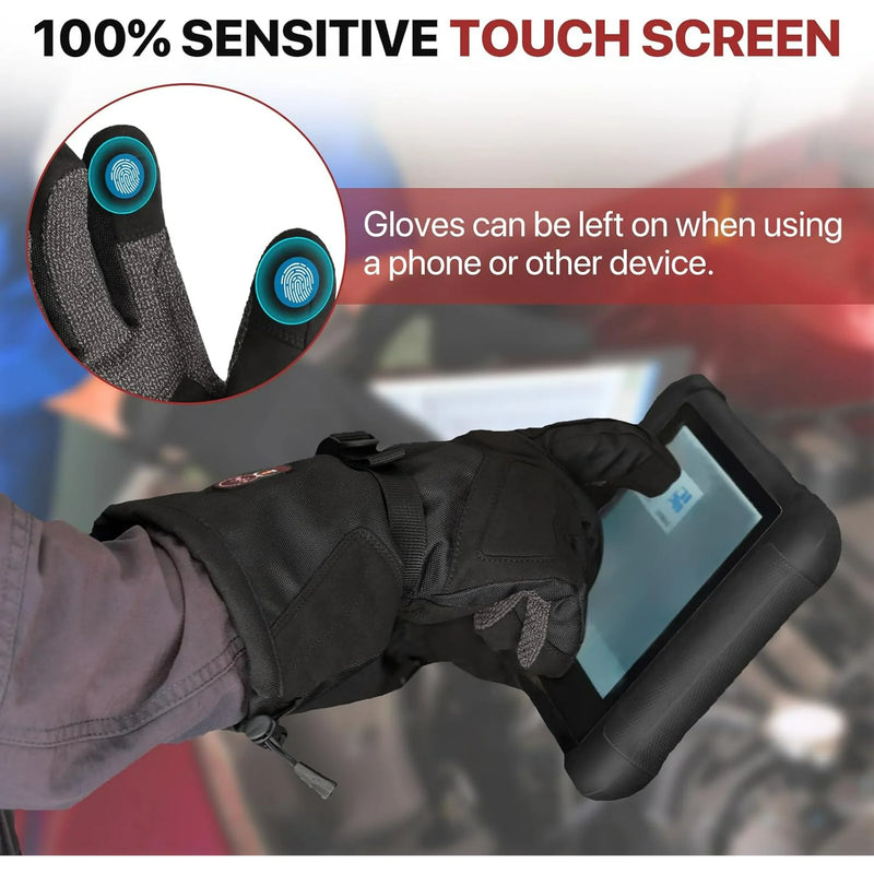 Load image into Gallery viewer, SNOW DEER Heated Work Gloves Men Rechargeable Waterproof, Cut-Resistance Heated Gloves for Men Women, Touchscreen Heated Working Gloves for Men Outdoor Work