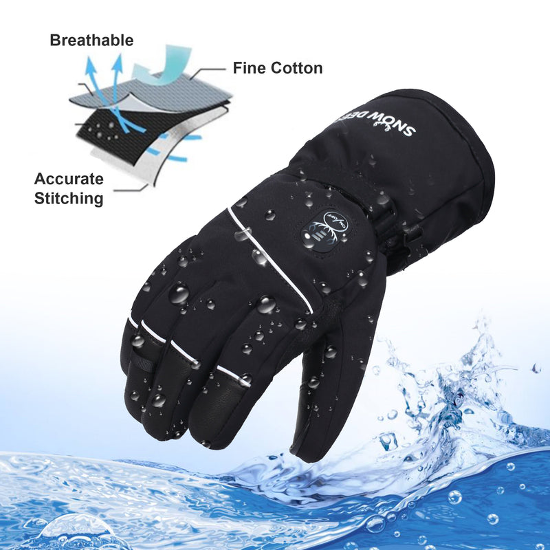 Load image into Gallery viewer, SNOW DEER Upgraded Heated Gloves Men Women,Ski Motorcycle Electric Battery Mittens Gloves