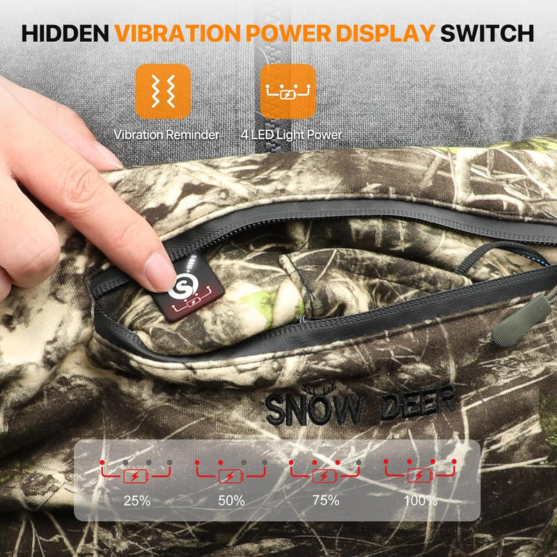 Load image into Gallery viewer, SNOW DEER Heated Hand Muff with 7.4V Rechargeable Battery, Electric Hand Warmer Pouch for Hunting Golf Camping Winter Outdoor
