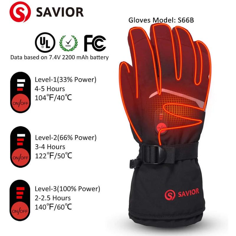 Load image into Gallery viewer, Snow Deer Heated Gloves, Unisex Rechargeable Battery Powered Electric Heating Glove for Winter Outdoor Working Snow Ski Snowboarding Hunting Snowmobiling Motorcycle Riding