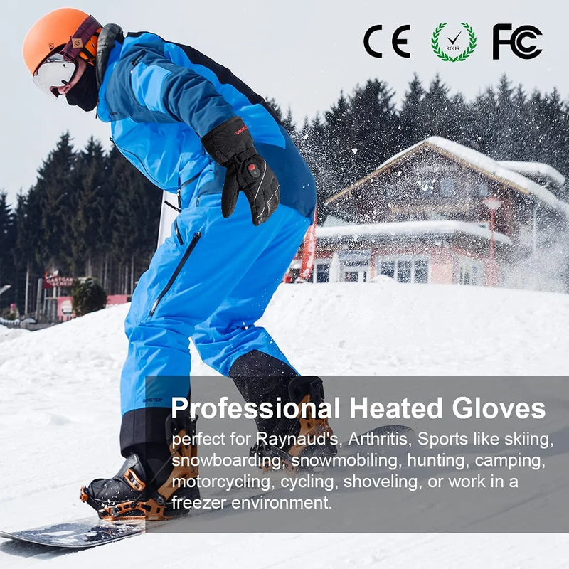 Load image into Gallery viewer, Snow Deer Heated Gloves for Men Women, Rechargeable Electric Heated Gloves ,Heated Skiing Gloves and Snowboarding Gloves