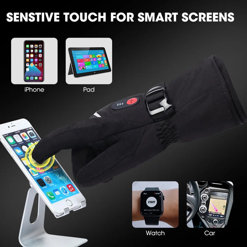 Load image into Gallery viewer, Snow Deer Gloves for Men Women, Rechargeable Electric Heated Gloves ,Heated Skiing Gloves and Snowboarding Gloves