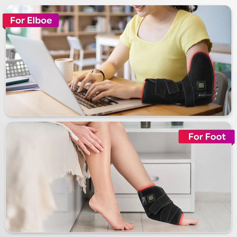 Load image into Gallery viewer, SNOW DEER Red Light Wellness Foot Wrap, 660nm&850nm Near Infrared Light Foot Wrap for Comfort, Rechargeable Red Light Foot Care Pad