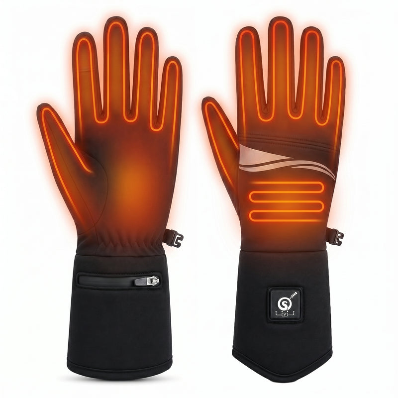 Load image into Gallery viewer, SNOW DEER Heated Glove Liners for Men Women, 7.4V Rechargeable Thin Electric Thermal Gloves for Winter Commute Typing Driving Walking Dog Walking
