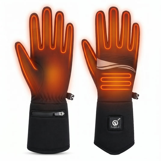 SNOW DEER Heated Glove Liners for Men Women, 7.4V Rechargeable Thin Electric Thermal Gloves for Winter Commute Typing Driving Walking Dog Walking