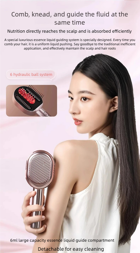Red Light Scalp Massager Comb | 3 Modes, Waterproof, Rechargeable | Relaxation & Scalp Care Tool
