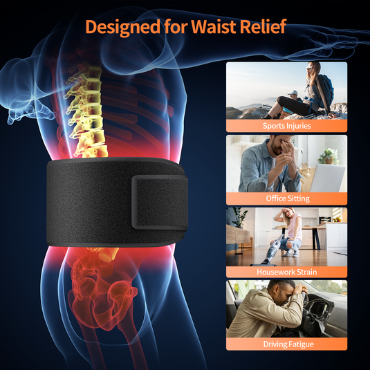 SNOW DEER Red Light Wellness Belt – 850nm Near-Infrared & 660nm Red Light for Muscle Comfort, Circulation Wellness, and Discomfort Management, with Timer and Controller