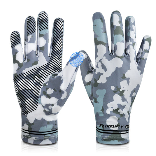 Cycling Gloves Touchscreen Full Finger Sun UV Protection UPF 50+ Summer Gloves for Driving Fishing