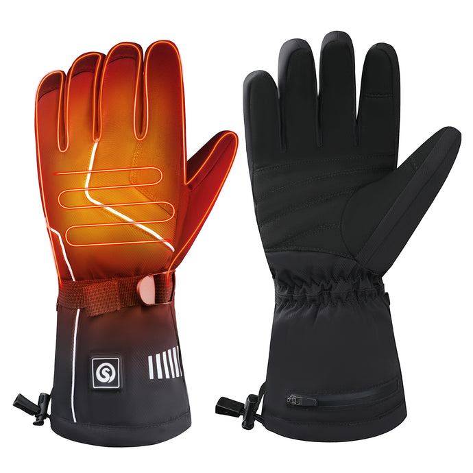 SNOW DEER Rechargeable Heated Gloves for Men & Women | 4400mAh Large Battery | 3-Level Temp Control, Touchscreen & Waterproof | Warm for Skiing, Cycling, Hiking, Winter Outdoor Activities