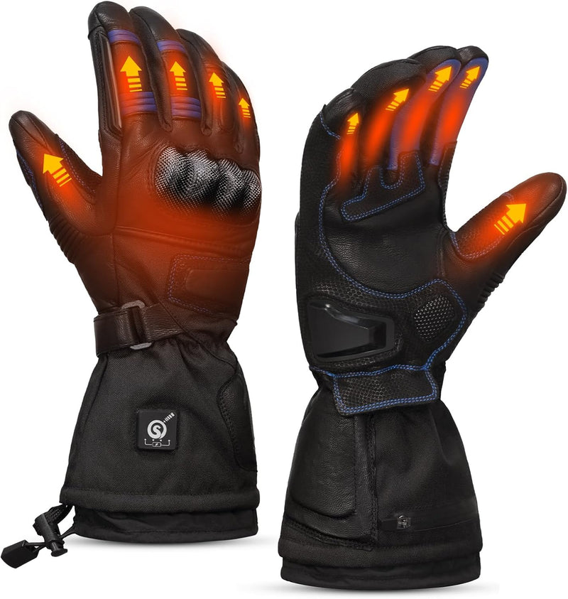 Load image into Gallery viewer, SNOW DEER Heated Motorcycle Gloves for Men Women，Touchscreen 7.4V 3000mAh Rechargeable Battery Electric Gloves for Cycling Riding Snowmobile Skiing
