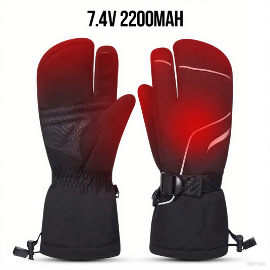 SNOW DEER Heated Mittens for Men and Women, Rechargeable Heated Gloves with Touchscreen 7.4V 2200mAh Battery Waterproof Ski Gloves for Skiing Snowboarding Camping Hiking