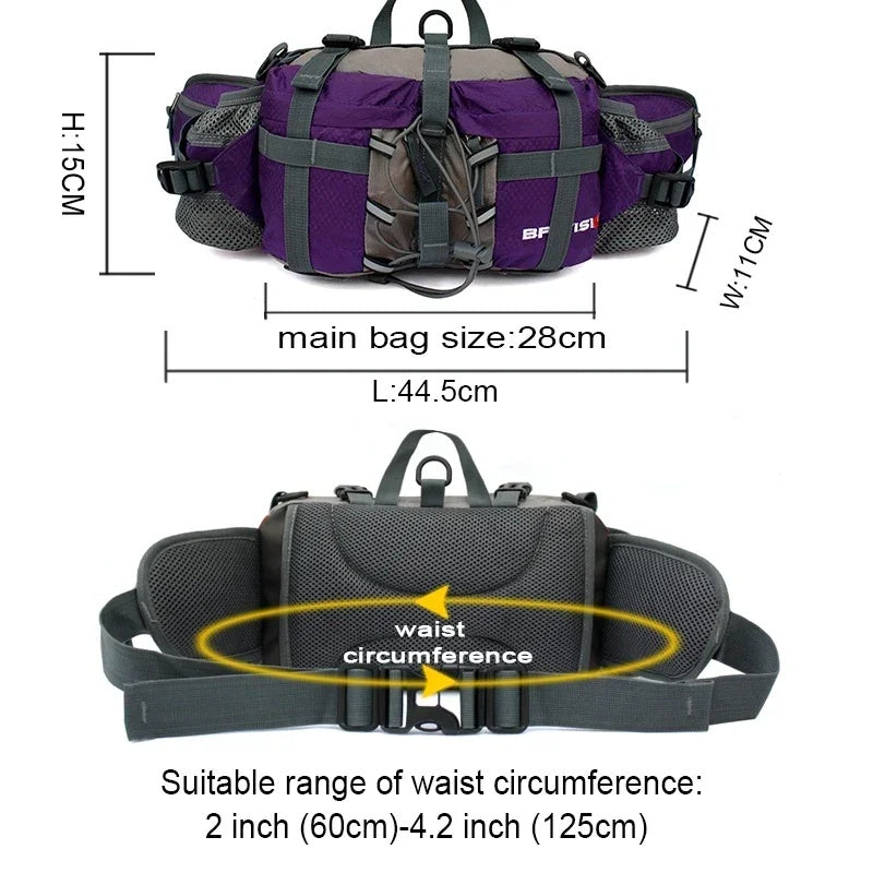 Load image into Gallery viewer, Portable Outdoor Sports Waist Pack 5L Waterproof Hiking Shoulder Bag Cycle Camping Travel Men Women Unisex Waterproof Waist Bag
