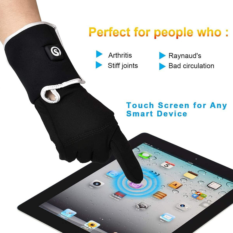 Load image into Gallery viewer, SNOW DEER Heated Glove Liners Men Women,Rechargeable Battery Heated Motorcycle Ski Snow Warmer Gloves
