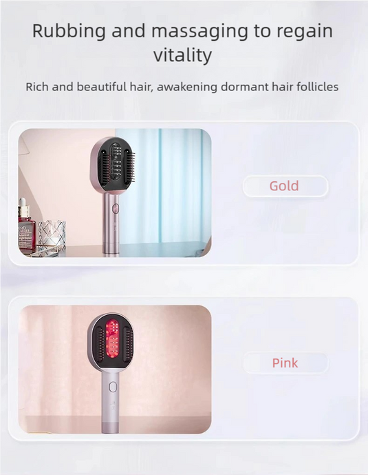 Red Light Scalp Massager Comb | 3 Modes, Waterproof, Rechargeable | Relaxation & Scalp Care Tool