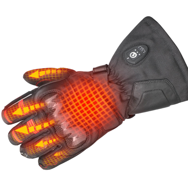 Load image into Gallery viewer, Snow Deer Bluetooth  Battery Heated Motorcycle Gloves
