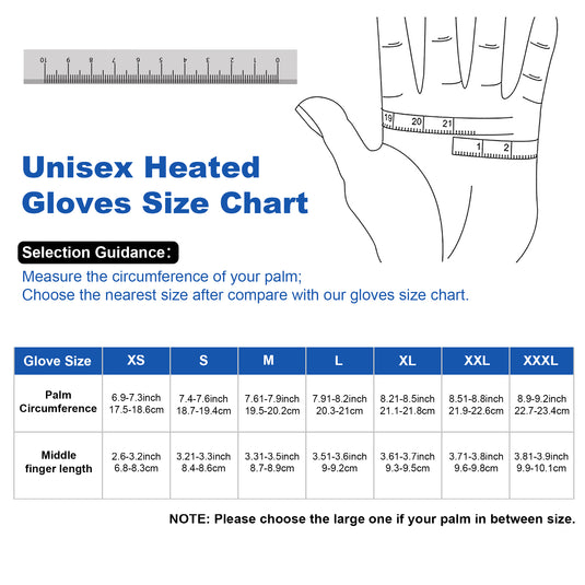 Snow deer Unisex Heated Gloves 7.4V 2200mAh Electric Rechargeable Winter Warm Glove Liners for Arthritis Raynaud Thin Gloves Riding Ski Snowboarding Hiking Cycling Hand Warmers