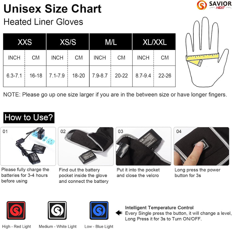 Load image into Gallery viewer, SNOW DEER Heated Glove Liners,Electric Heated Thin Gloves with Remaining Power Display,Rechargeable Hand Warmers,Suitable for Winter Driving,Typing,Running
