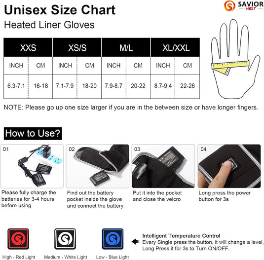 SNOW DEER Heated Glove Liners,Electric Heated Thin Gloves with Remaining Power Display,Rechargeable Hand Warmers,Suitable for Winter Driving,Typing,Running