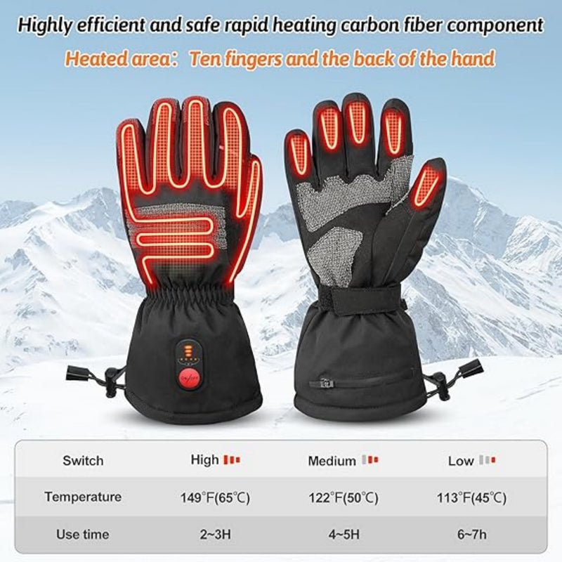 Load image into Gallery viewer, SNOW DEER Winter Heated Gloves for Work - Durability Gloves with Grip, Impact-Resistant Rubber Back Insulated Work Gloves
