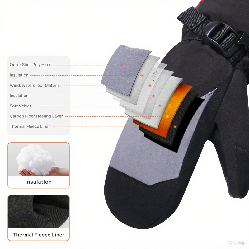 Load image into Gallery viewer, SNOW DEER Heated Mittens Gloves for Women Men 7.4V 2200MAH Electric Rechargeable Waterproof Ski Gloves for Winter Work Skiing Snowboarding Hiking Fishing Camping
