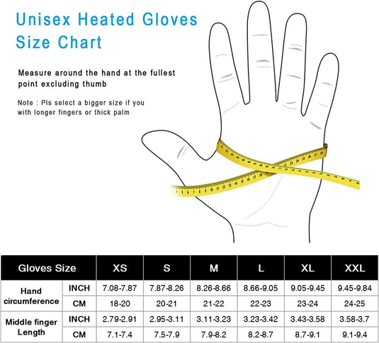 SNOW DEER Heated Glove Liners Men Women,Rechargeable Battery Heated Motorcycle Ski Snow Warmer Gloves
