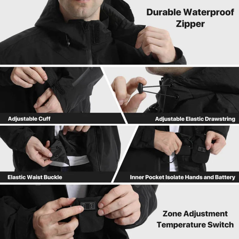 Load image into Gallery viewer, SNOW DEER Heated Jacket for Men &amp; Women – 5 Heating Zones, 3 Temp Levels, Waterproof Windproof Heated Coat with 7.4V 5000mAh Battery for Winter Outdoor Activities
