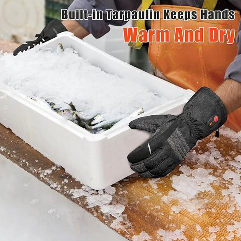 Load image into Gallery viewer, SNOW DEER Winter Heated Gloves for Work - Durability Gloves with Grip, Impact-Resistant Rubber Back Insulated Work Gloves
