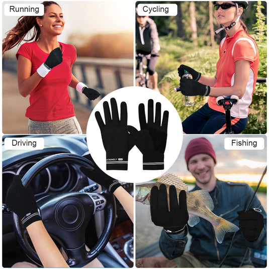 Cycling Gloves Touchscreen Full Finger Sun UV Protection UPF 50+ Summer Gloves for Driving Fishing