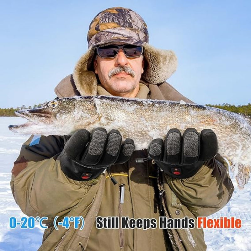 Load image into Gallery viewer, SNOW DEER Winter Heated Gloves for Work - Durability Gloves with Grip, Impact-Resistant Rubber Back Insulated Work Gloves
